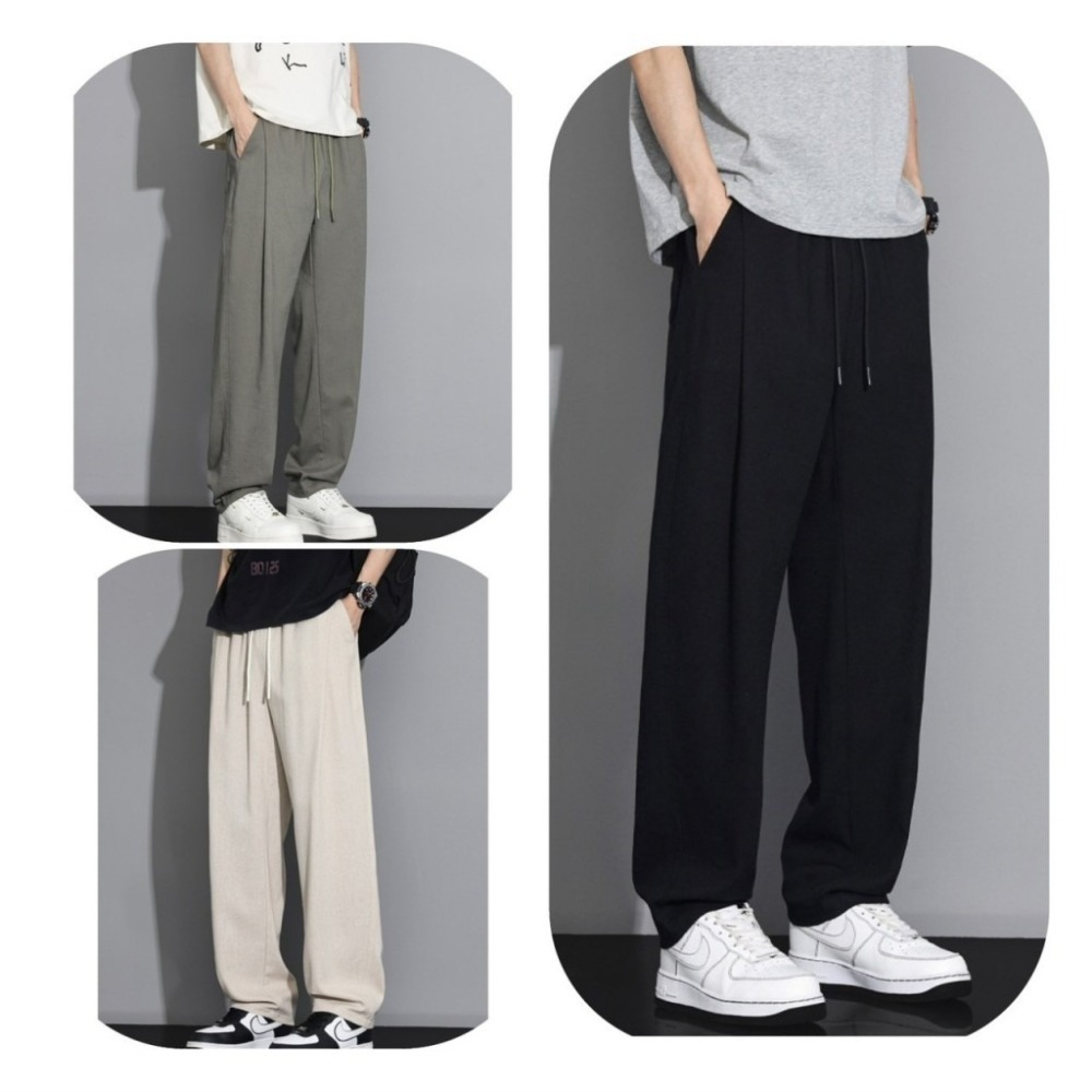 𝔾𝕣𝕒𝕔𝕖 𝕊𝕥𝕦𝕕𝕚𝕠♡男裝♡亞麻休閒直筒褲-細節圖2