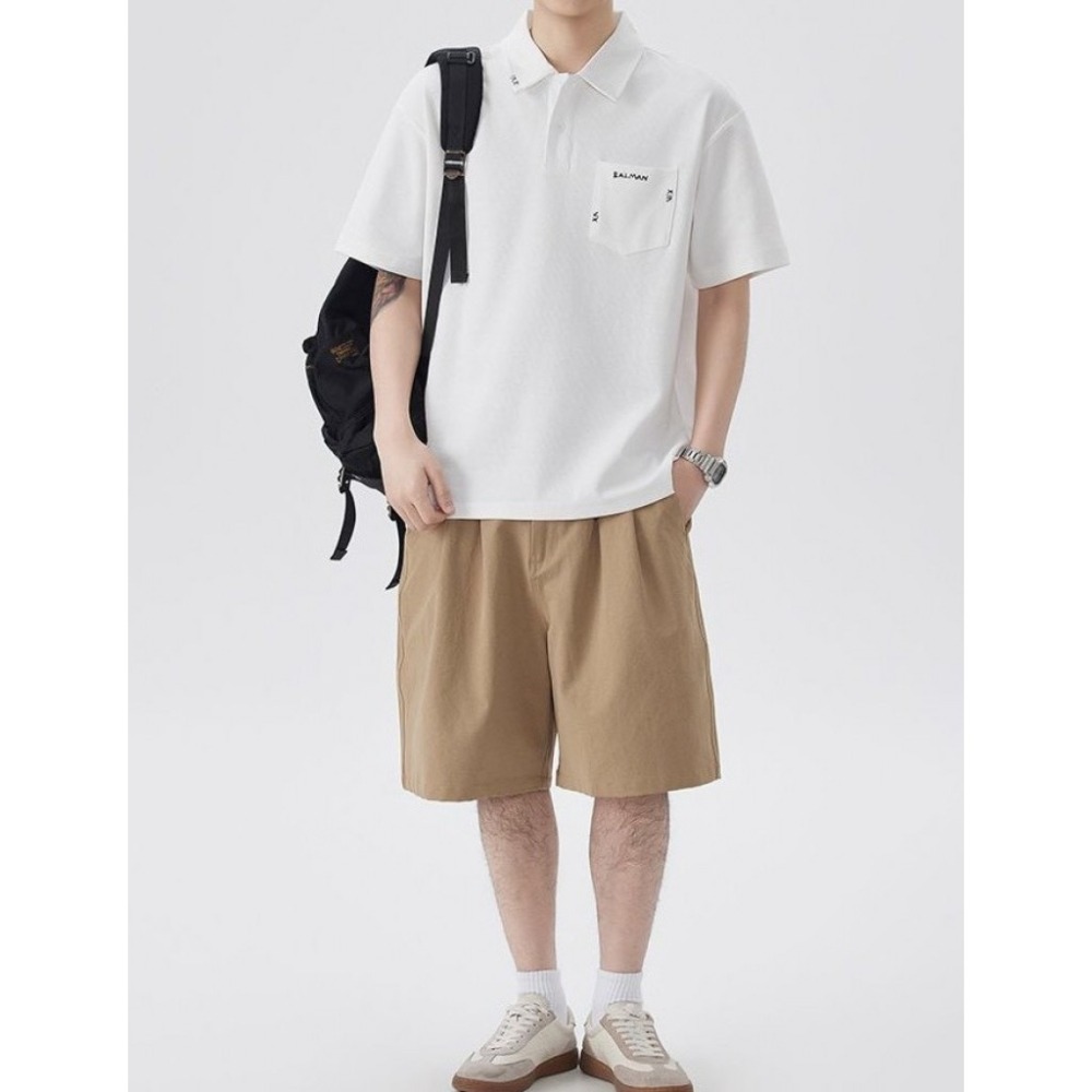 𝔾𝕣𝕒𝕔𝕖 𝕊𝕥𝕦𝕕𝕚𝕠♡男裝♡刺繡英字口袋POLO衫-細節圖3