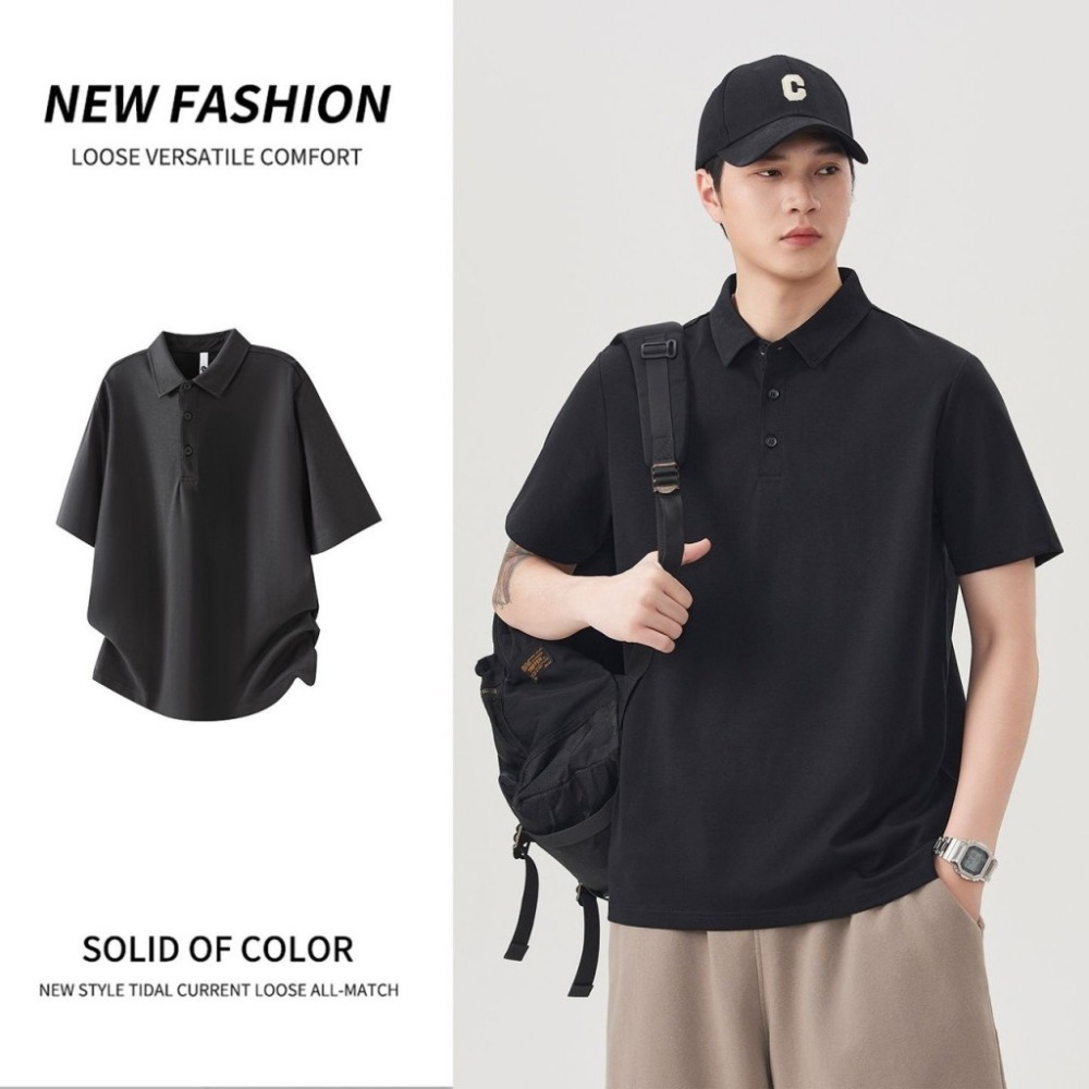 𝔾𝕣𝕒𝕔𝕖 𝕊𝕥𝕦𝕕𝕚𝕠♡男裝♡簡約素色休閒POLO衫-規格圖8