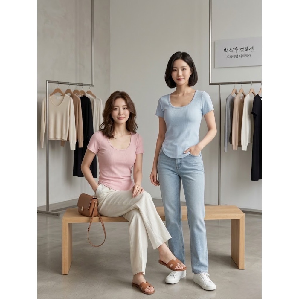 🇰🇷𝔾𝕣𝕒𝕔𝕖 𝕊𝕥𝕦𝕕𝕚𝕠♡上衣♡甜辣下圓弧坑紋上衣-細節圖2