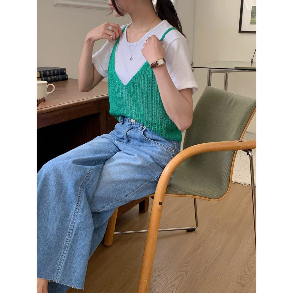 🇰🇷𝔾𝕣𝕒𝕔𝕖 𝕊𝕥𝕦𝕕𝕚𝕠♡上衣♡吊帶針織背心-細節圖6