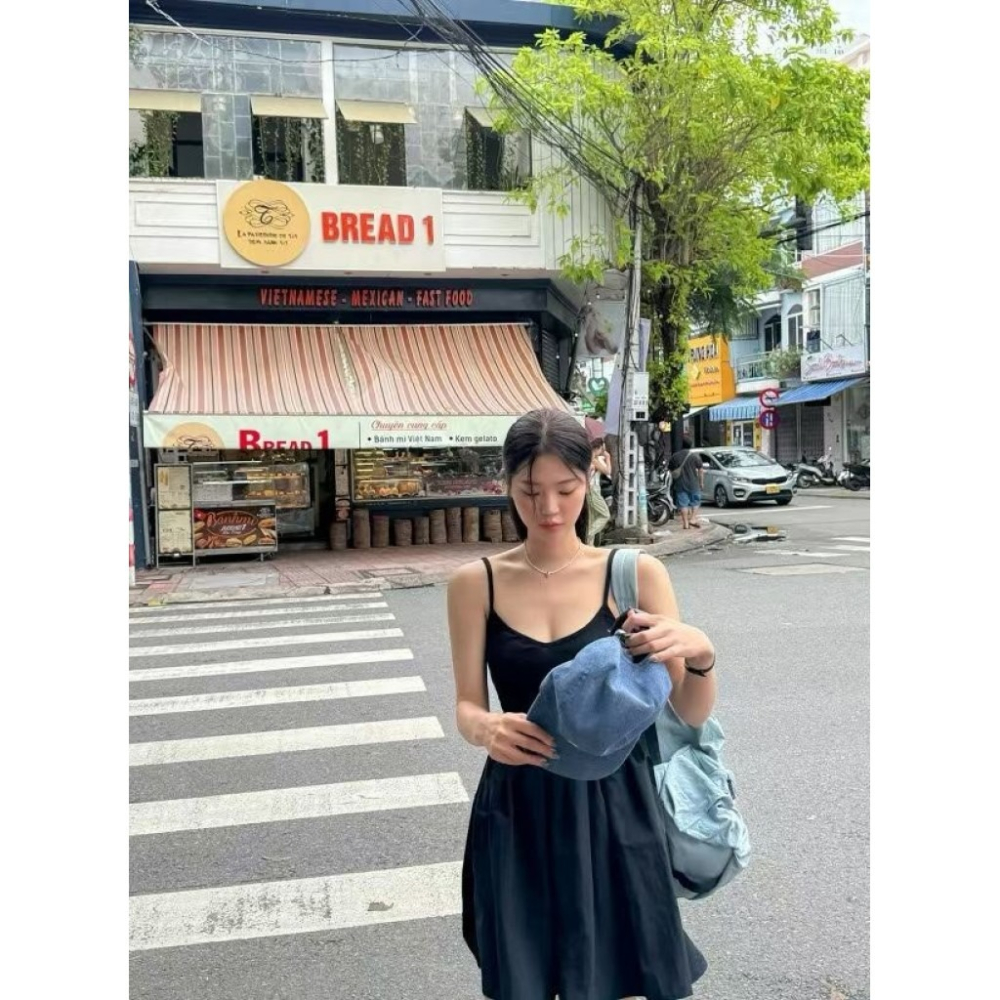 🇰🇷吊帶收腰洋裝-細節圖4