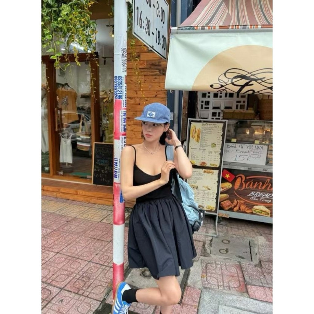 🇰🇷吊帶收腰洋裝-細節圖6