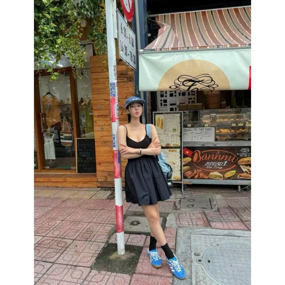 🇰🇷吊帶收腰洋裝-細節圖7