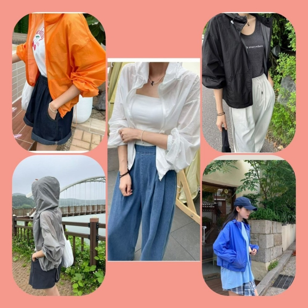 🇰🇷 𝔾𝕣𝕒𝕔𝕖 𝕊𝕥𝕦𝕕𝕚𝕠♡外套♡輕透連帽防曬外套-細節圖2