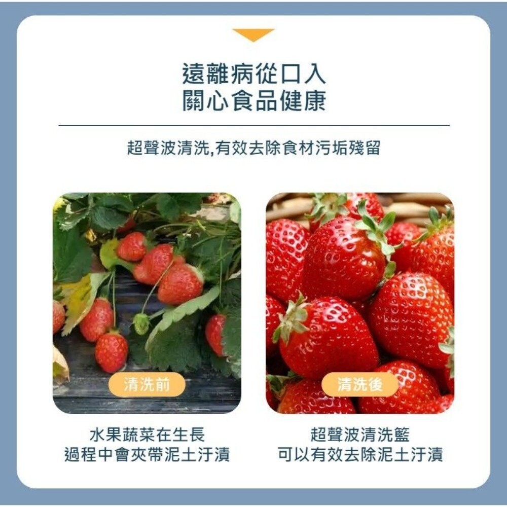【台北士林*店面】家用超音波清洗籃 果蔬清洗機 分離式洗滌籃 濾水籃 送禮-細節圖8