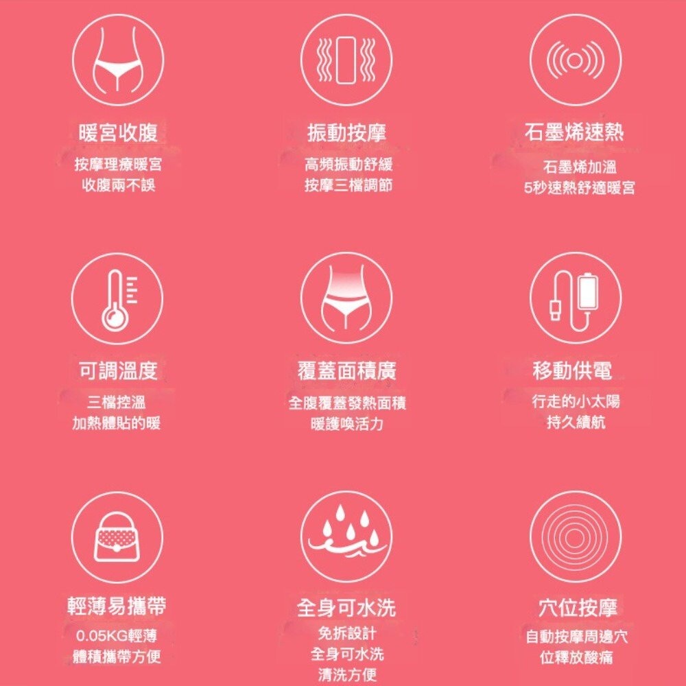 【實體店+發票】石墨烯暖子宮腰帶 暖宮腰帶 暖宮護腰 經期保養 經痛 經期護理 暖宮神器 送禮-細節圖5