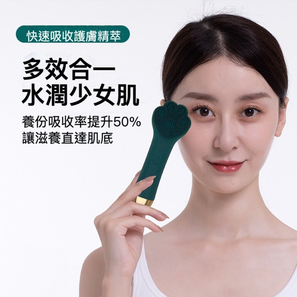 【實體店+發票】貓爪電動洗臉按摩器 潔面儀 洗臉儀 臉部清潔器 電動洗臉刷 送禮-細節圖2