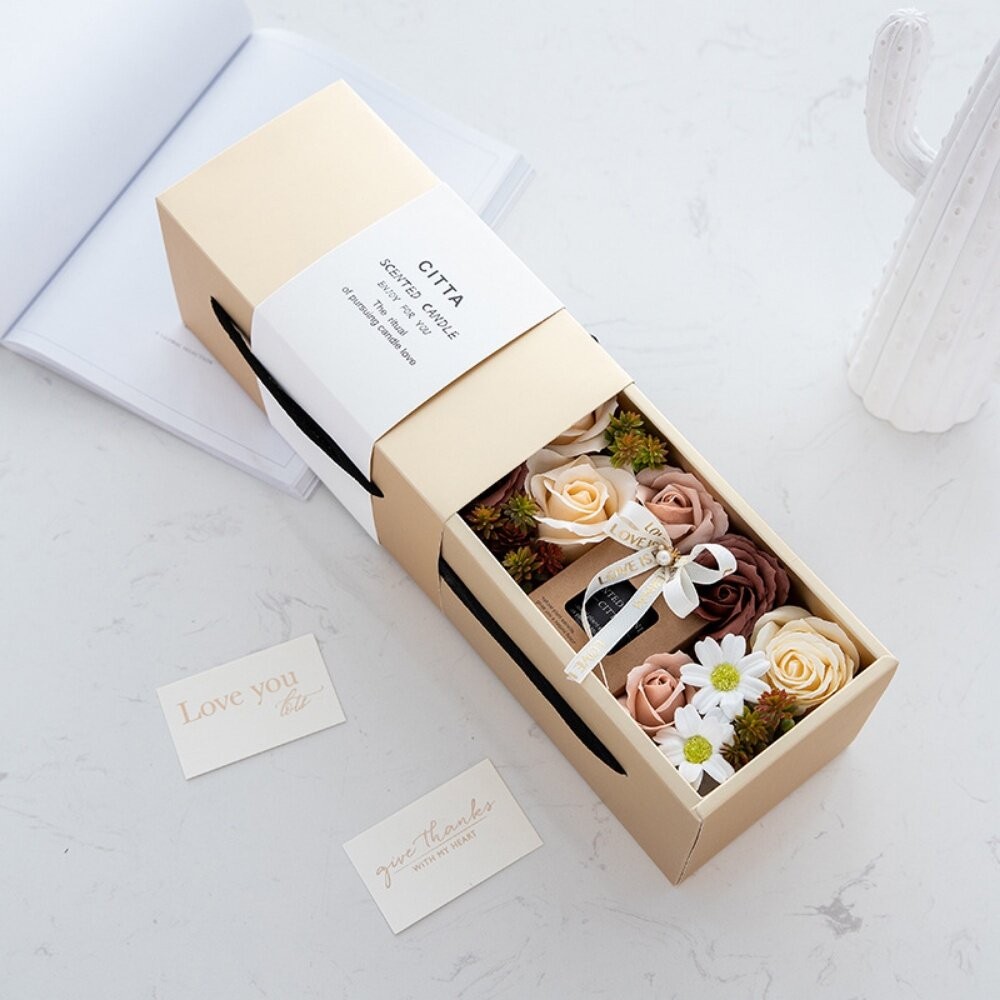 【實體店+發票】香氛蠟燭皂花禮盒 香皂花 香氛蠟燭燈 女生生日禮物 質感禮物 交換禮物 送禮 送禮-細節圖4