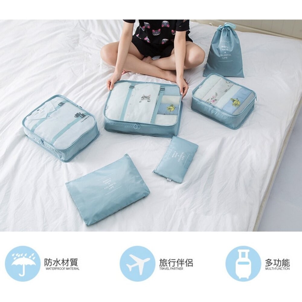 【實體店+發票】韓風行李收納袋 多功能加大加厚 行李收納包 旅行袋 七件套 送禮-細節圖5