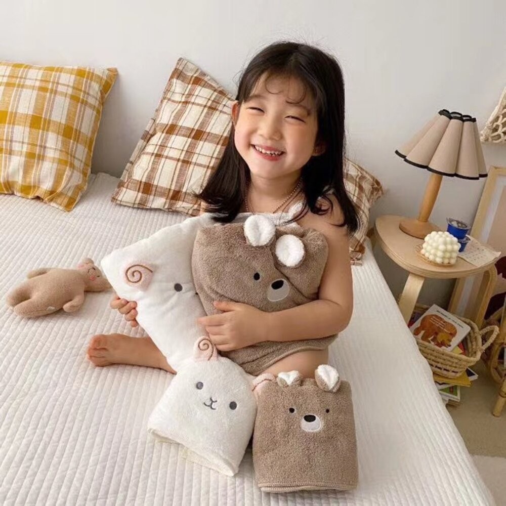 【實體店+發票】日式吸水浴巾 兒童卡通浴巾 秒速吸水浴巾 超細纖維毛巾 吸水浴巾 送禮-細節圖4