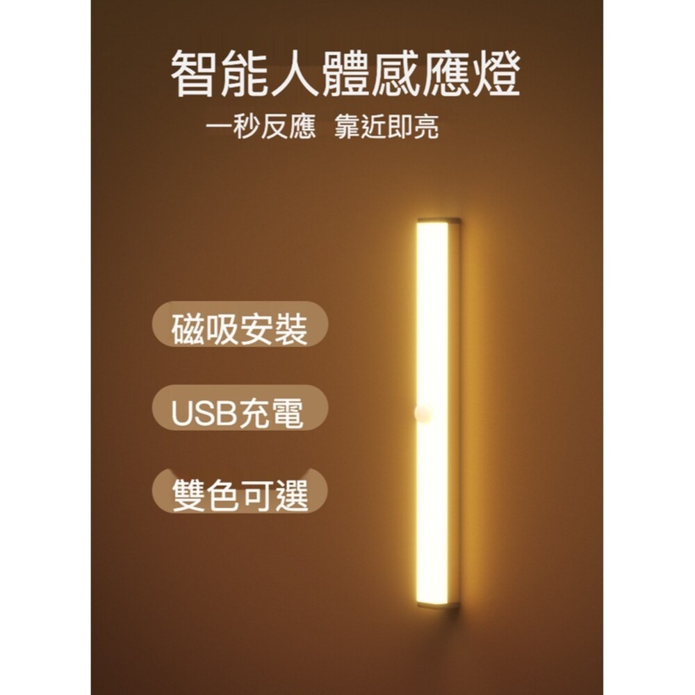 【實體門市】LED感應小夜燈 自動感應 免佈線 充電 衣櫃燈 走廊燈 LED感應燈-細節圖3