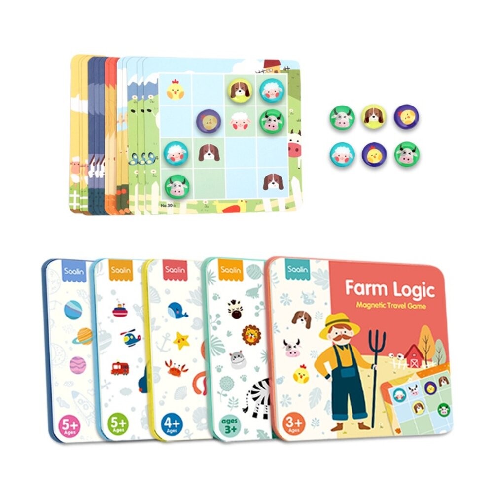 【實體店+發票】益智數獨桌遊 數獨遊戲 兒童邏輯訓練 數字玩具 益智教具  附鐵盒收納 方便攜帶 送禮-細節圖2