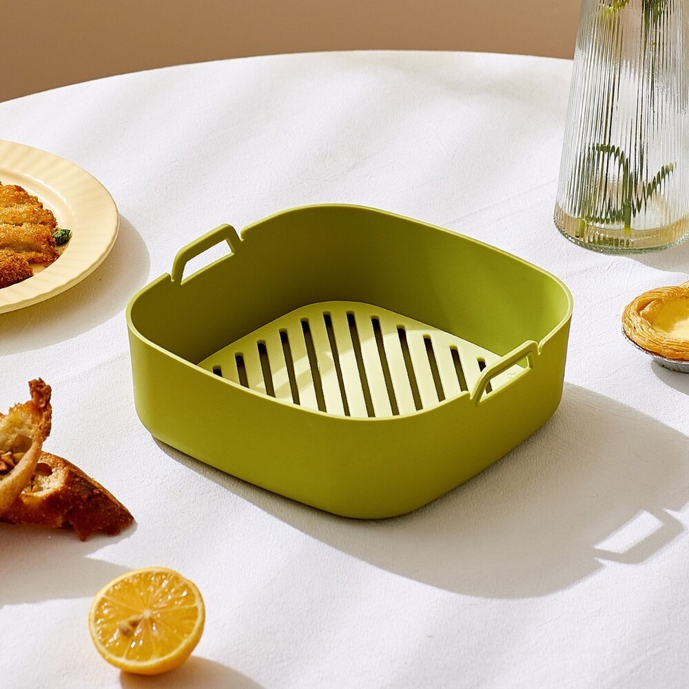 【實體店+發票】加厚矽膠燒烤盤 氣炸鍋配件 好清洗分離式瀝油烤盤 蛋糕烤盤 食品級耐高溫 烤箱烤盤 送禮-規格圖11