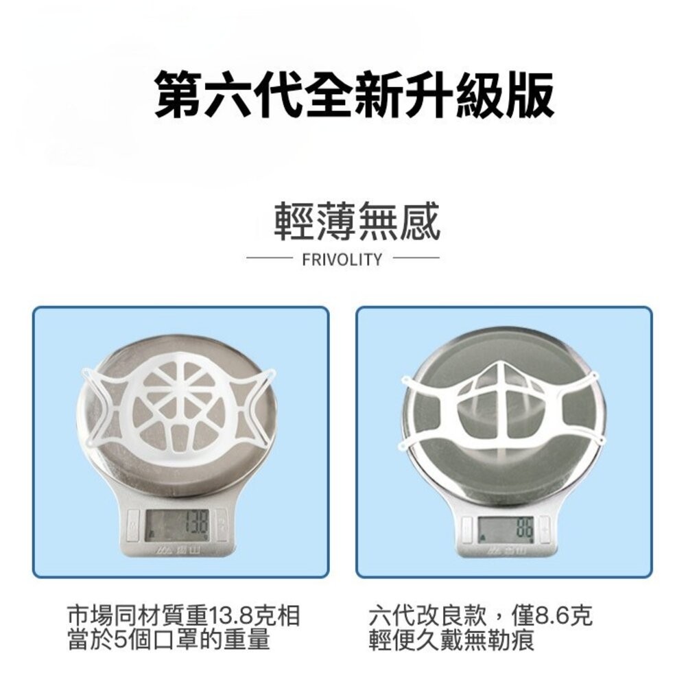 【實體店+發票】矽膠口罩支架6號袋裝  口罩支架 食品級矽膠 口罩專用 防脫妝 送禮-細節圖4