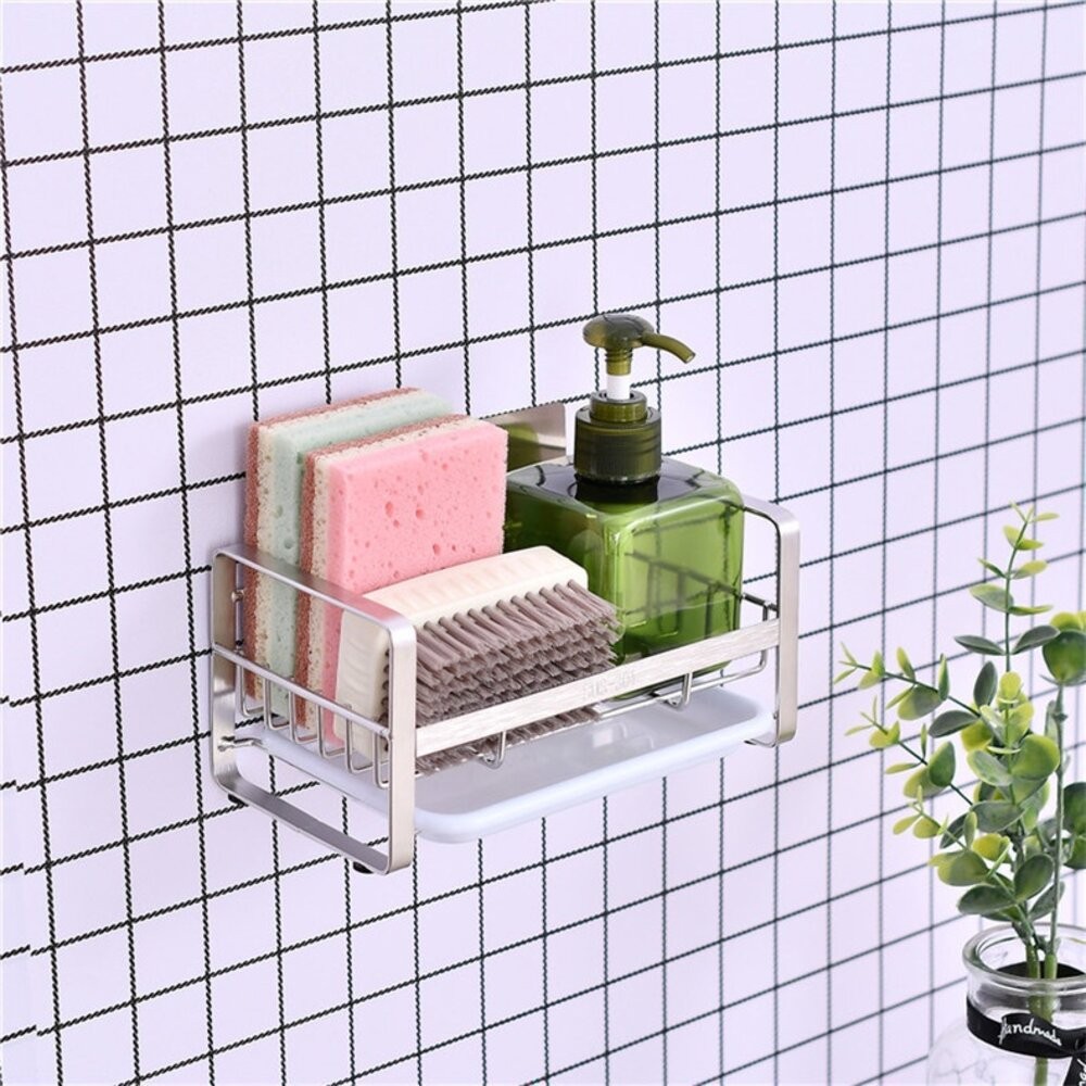 【實體店+發票】304不鏽鋼瀝水架 海綿菜瓜布瀝水架 抹布菜瓜布收納架 廚房瀝水架 送禮-細節圖6