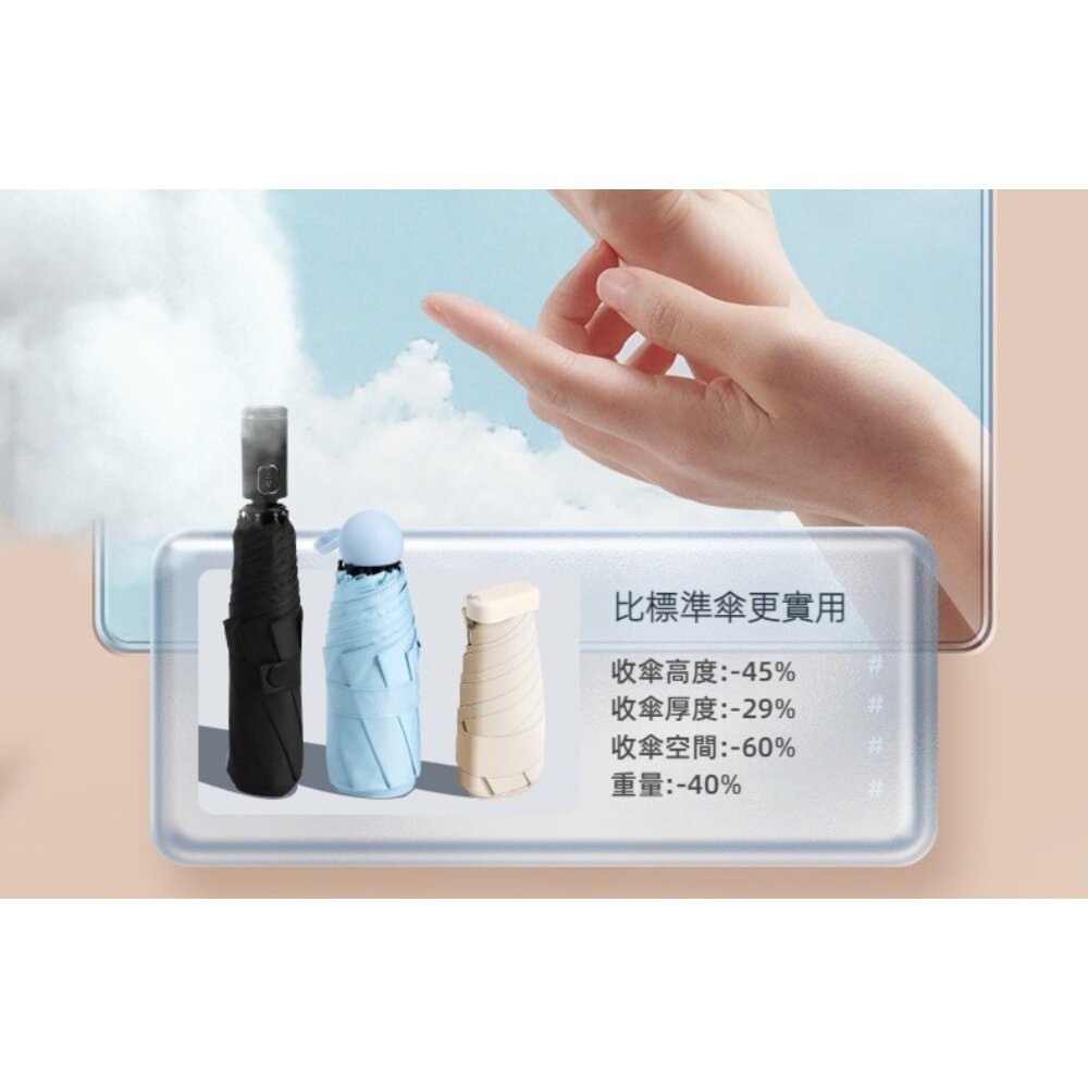 【實體店+發票】六折扁迷你口袋傘 折疊傘 晴雨兩用遮陽傘 摺疊傘 輕量防紫外線雨傘 送禮-細節圖7