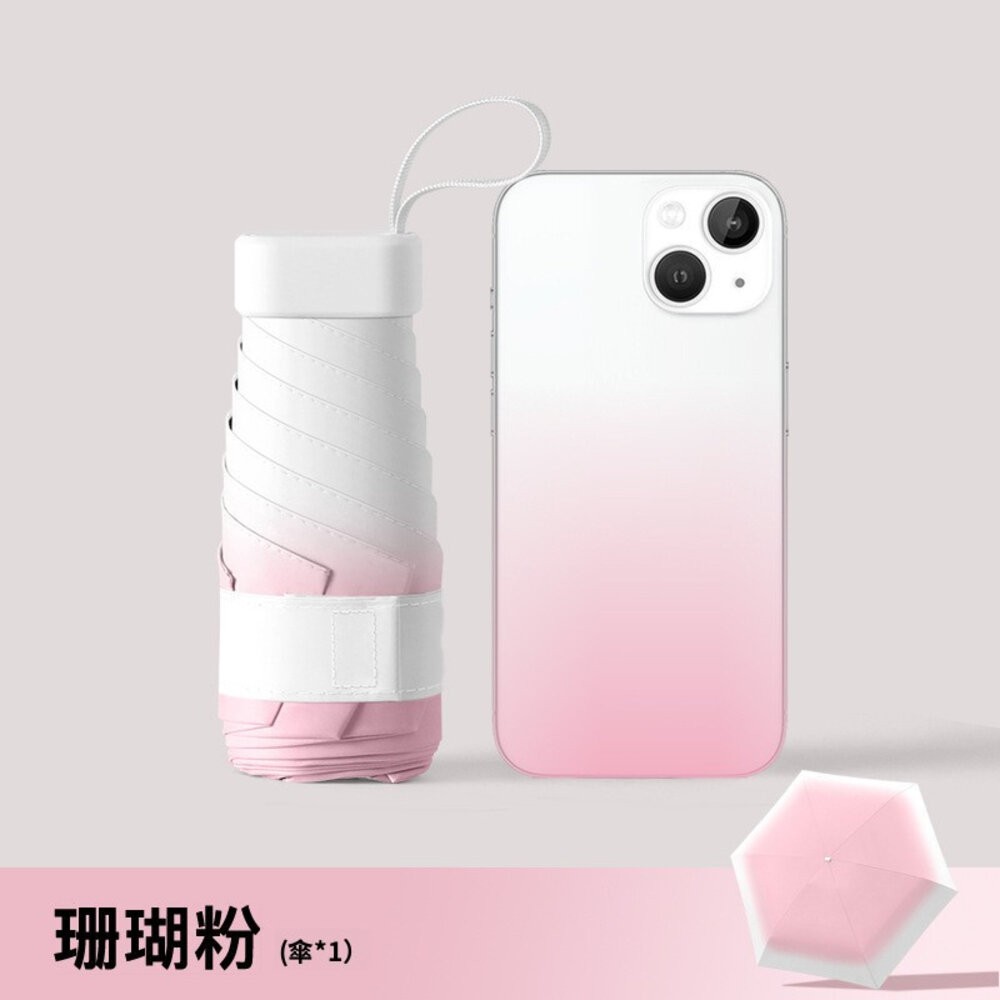 【實體店+發票】六折扁迷你口袋傘 折疊傘 晴雨兩用遮陽傘 摺疊傘 輕量防紫外線雨傘 送禮-規格圖11