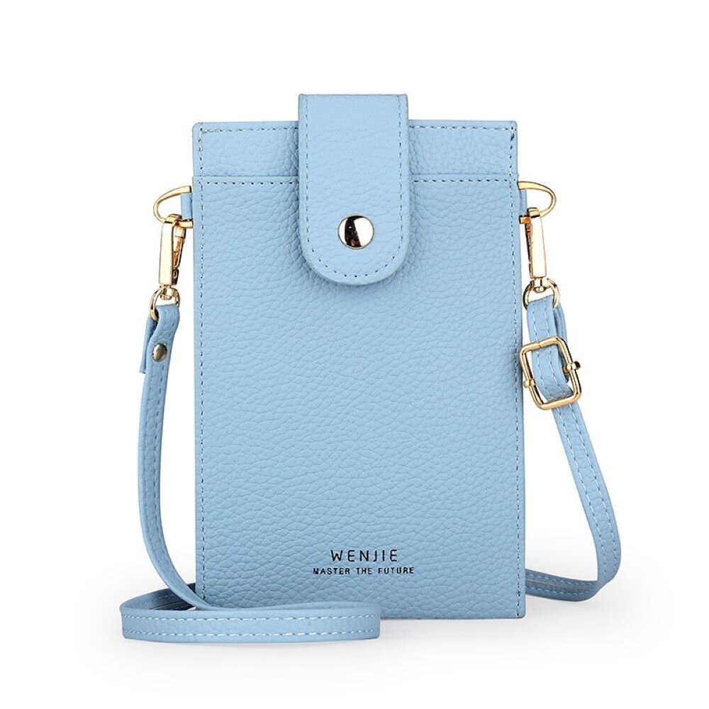 【實體店+發票】荔枝紋輕薄手機包 韓版迷你手機錢包 掛袋背帶 頸掛斜跨包 側背包 單肩女包 旅行錢包 送禮-規格圖11