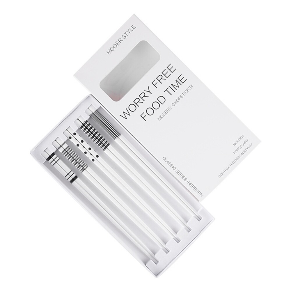 【實體店+發票】赫本風陶瓷餐筷組 陶瓷餐具 筷子湯匙飯匙 質感禮物 交換禮物 加厚硬殼禮盒 送禮-規格圖11