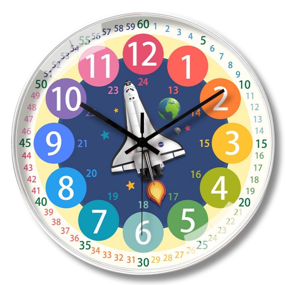 【實體店+發票】兒童玩具認知時鐘 早教學習鐘 彩色掛鐘 玩具時鐘 益智時鐘 益智玩具 兒童玩具 送禮-規格圖11