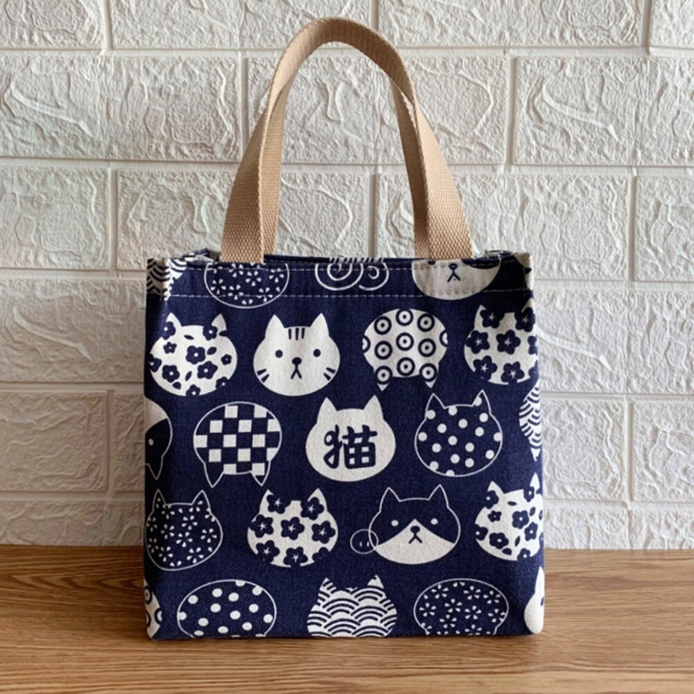 【實體店+發票】日式帆布保溫提袋 日式保溫手提袋 飯盒袋 午餐包 便當包 學生餐袋 餐袋 午餐袋 送禮-規格圖10