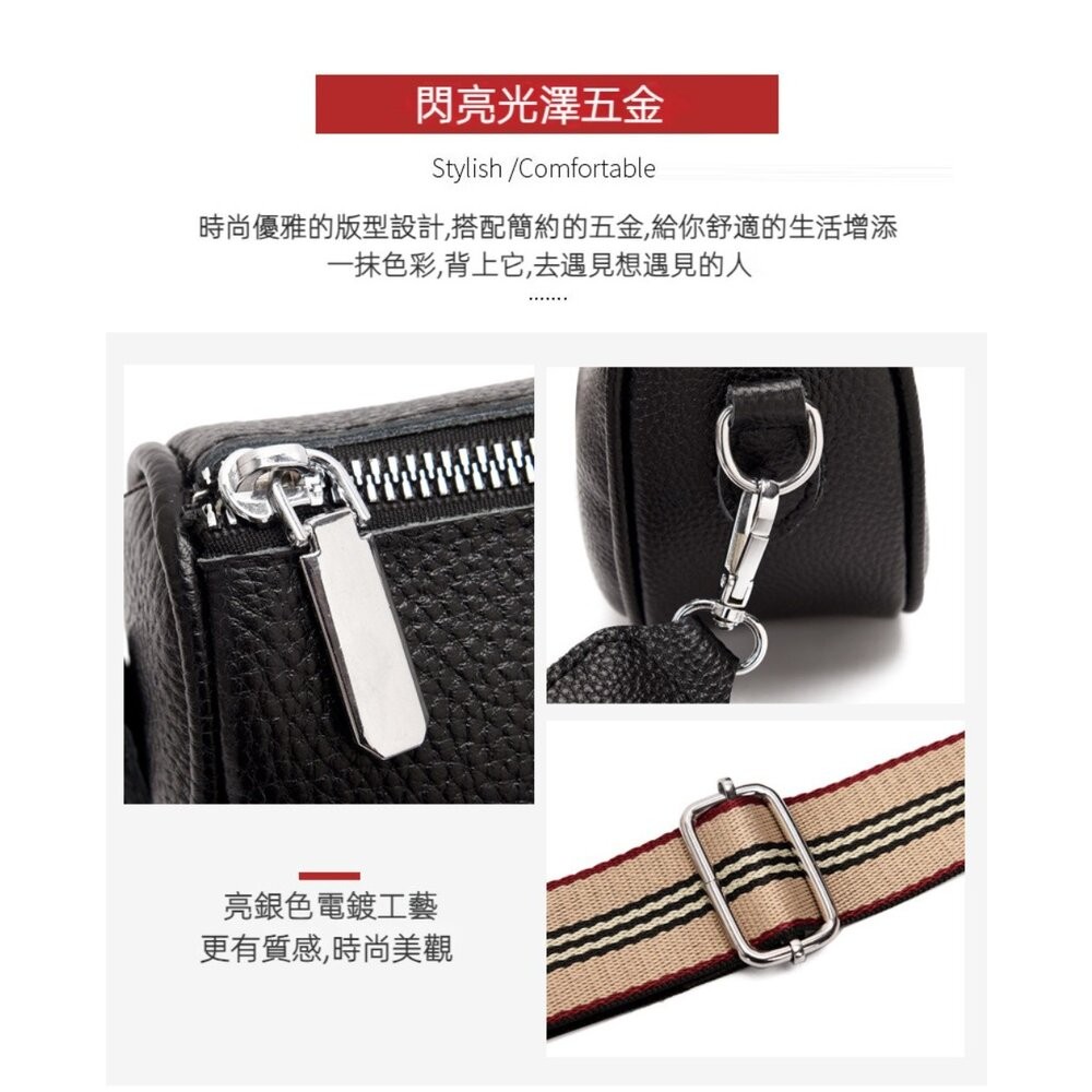 【台北士林*店面】真皮時尚寬肩帶馬鞍包 頭層牛皮側背包 斜背包 女生包包 單肩包 交換禮物 送禮 送禮-細節圖8