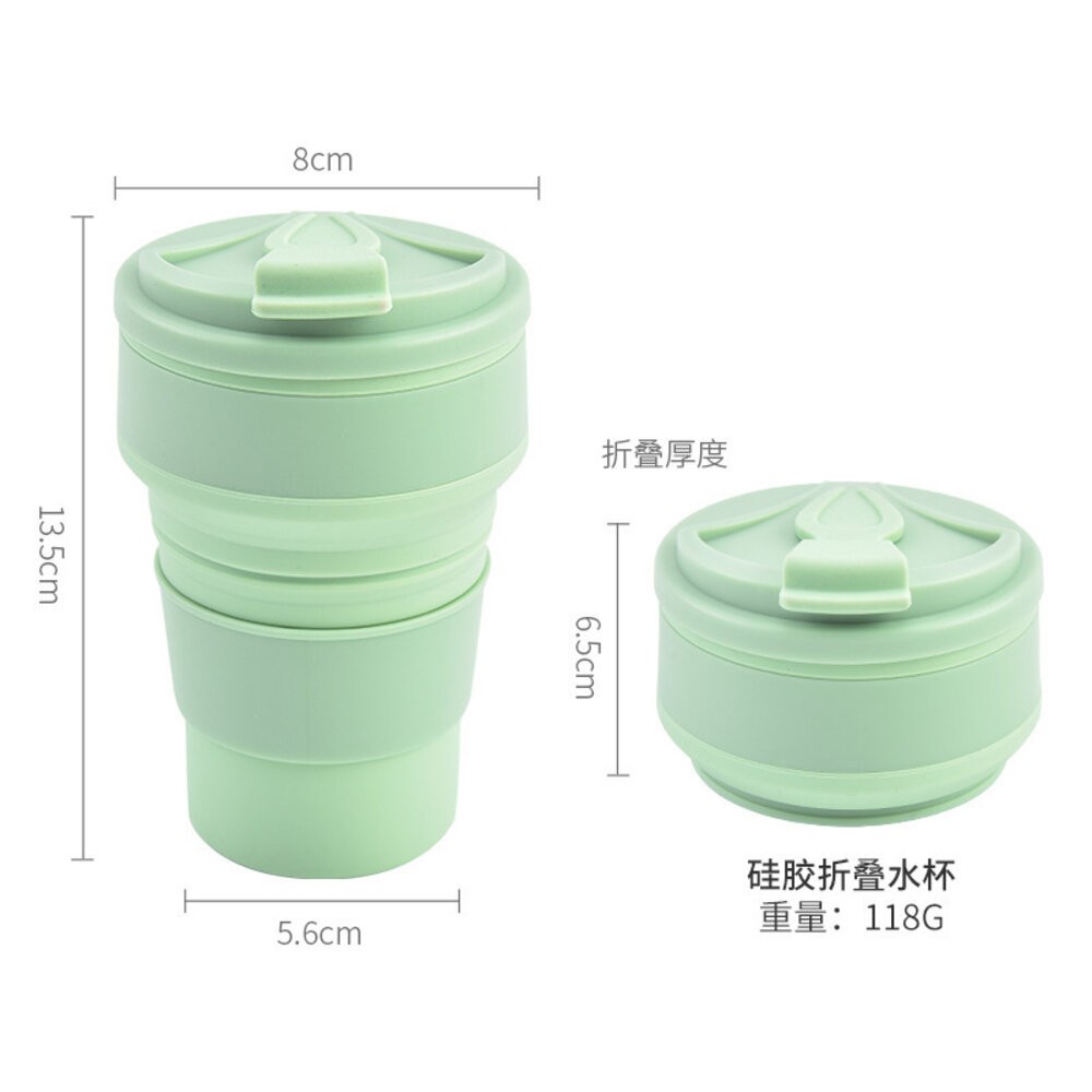 【實體店+發票】折疊隨行咖啡杯 折疊水杯 伸縮杯 矽膠折疊水杯 隨行杯 糖果色系水杯 禮物 送禮-細節圖4