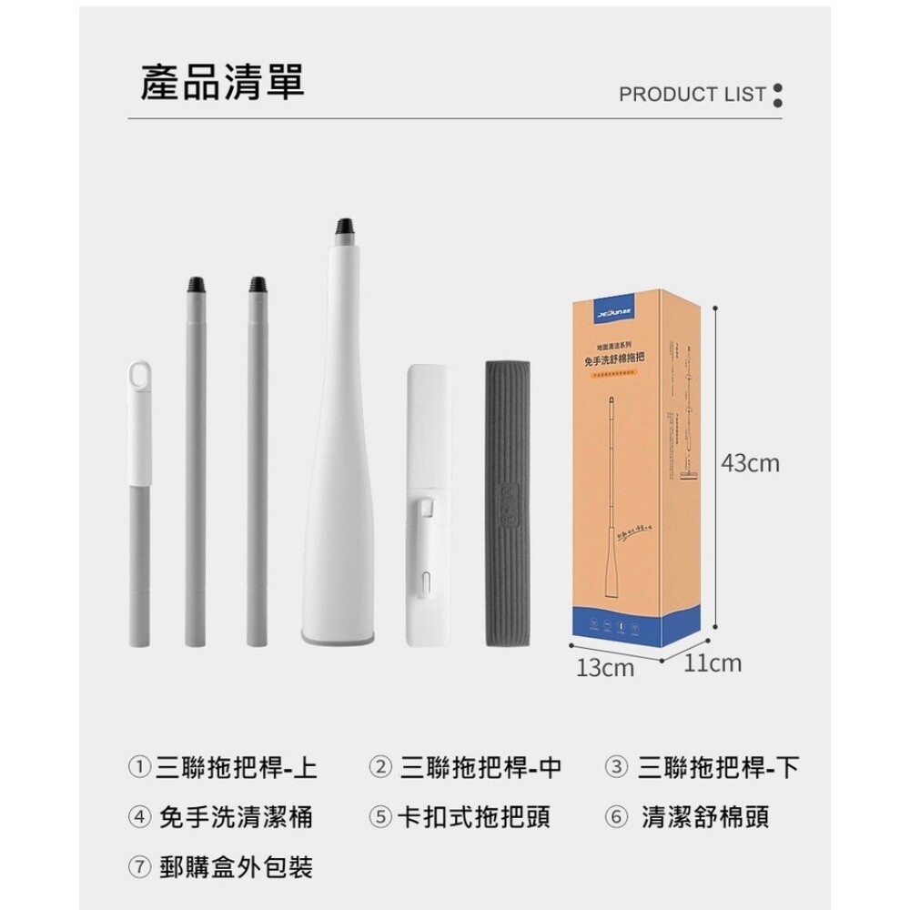 【實體門市】免手洗懶人海綿拖把 吸水拖把 膠棉拖把 拖把組 旋轉拖把 更換棉頭 拖地神器-細節圖9