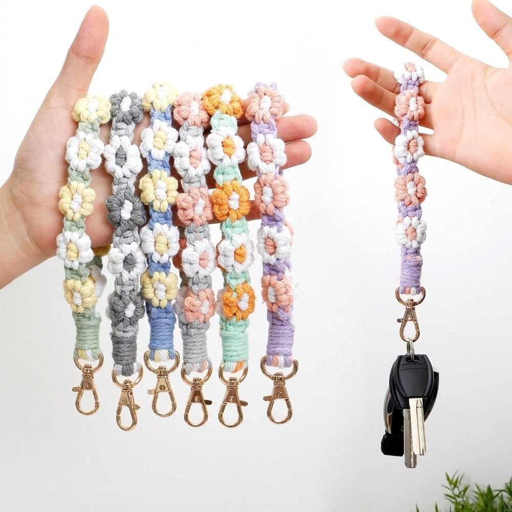 【實體店+發票】可調節編織手機掛繩 識別證掛繩 手作花花繩 手機吊繩背繩 包包背帶 波希米亞風手機鏈 贈夾片 送禮-細節圖9