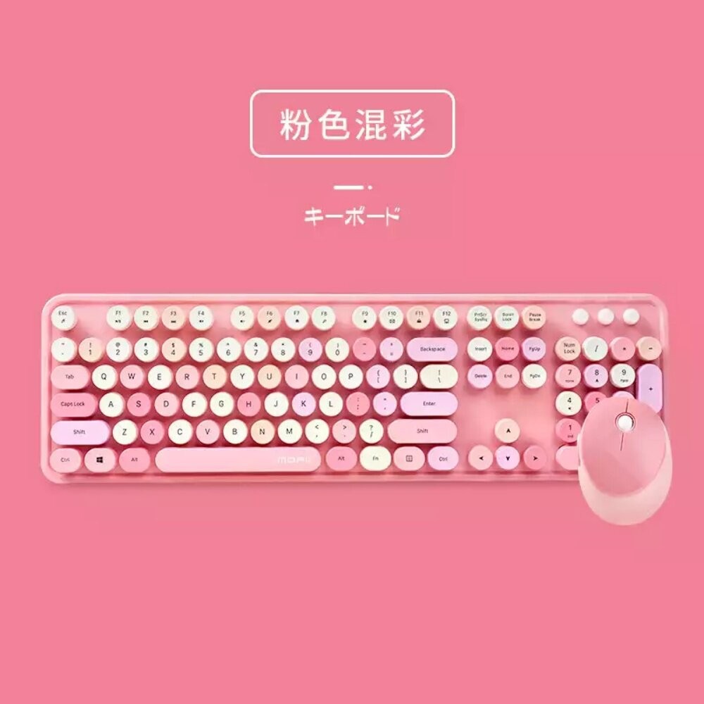 【實體店+發票】網紅口紅鍵盤滑鼠套裝 送禮 交換禮物 送透明注音鍵盤貼紙 MOFII 送禮-細節圖4