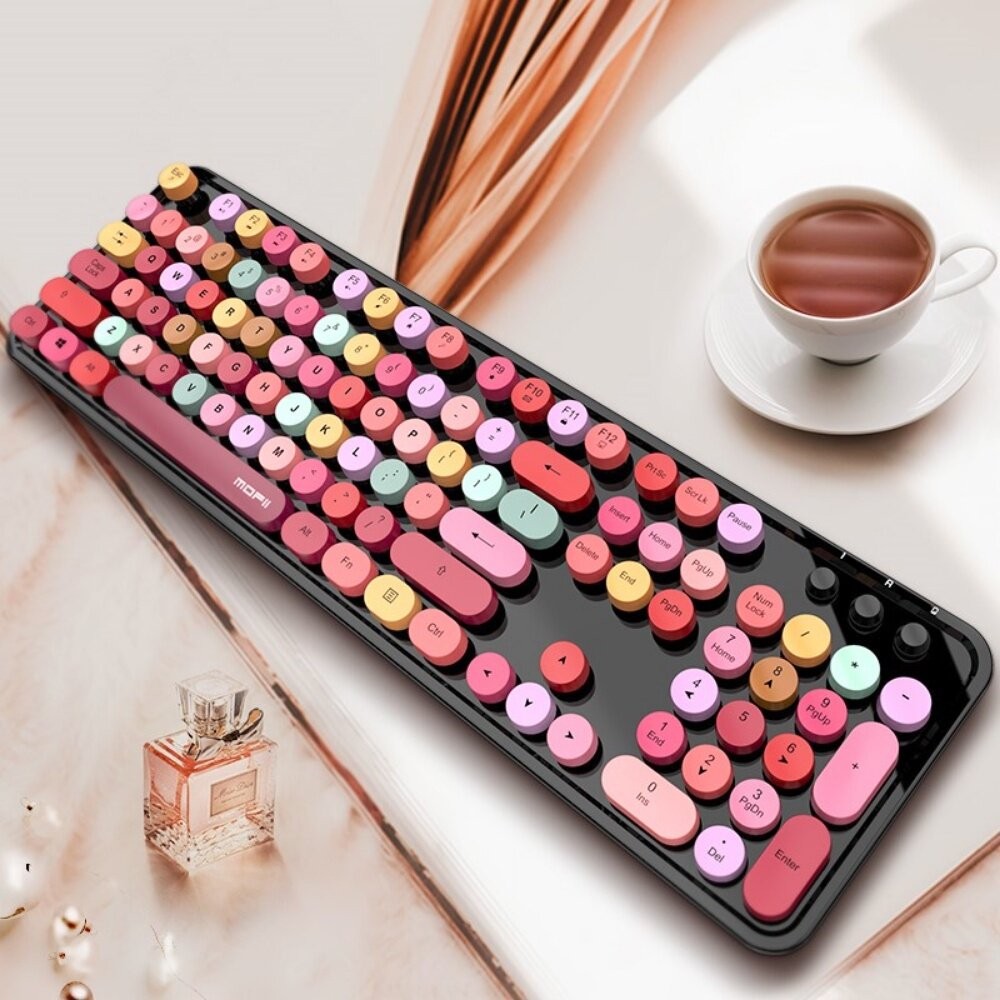 【實體店+發票】網紅口紅鍵盤滑鼠套裝 送禮 交換禮物 送透明注音鍵盤貼紙 MOFII 送禮-細節圖8