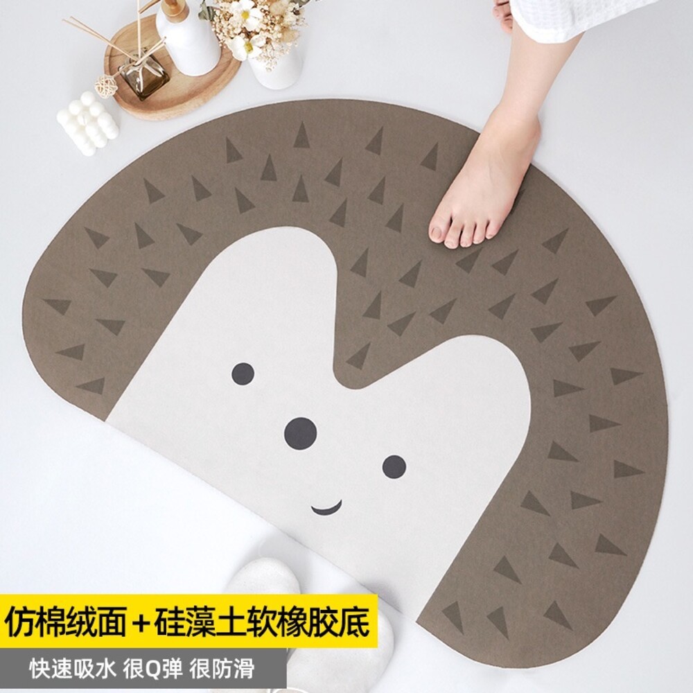 【台北士林*店面】矽藻泥軟地墊 軟矽藻土地墊 防滑 瞬吸 速乾吸水地墊 浴室地墊 吸水墊 腳踏墊 送禮-規格圖7