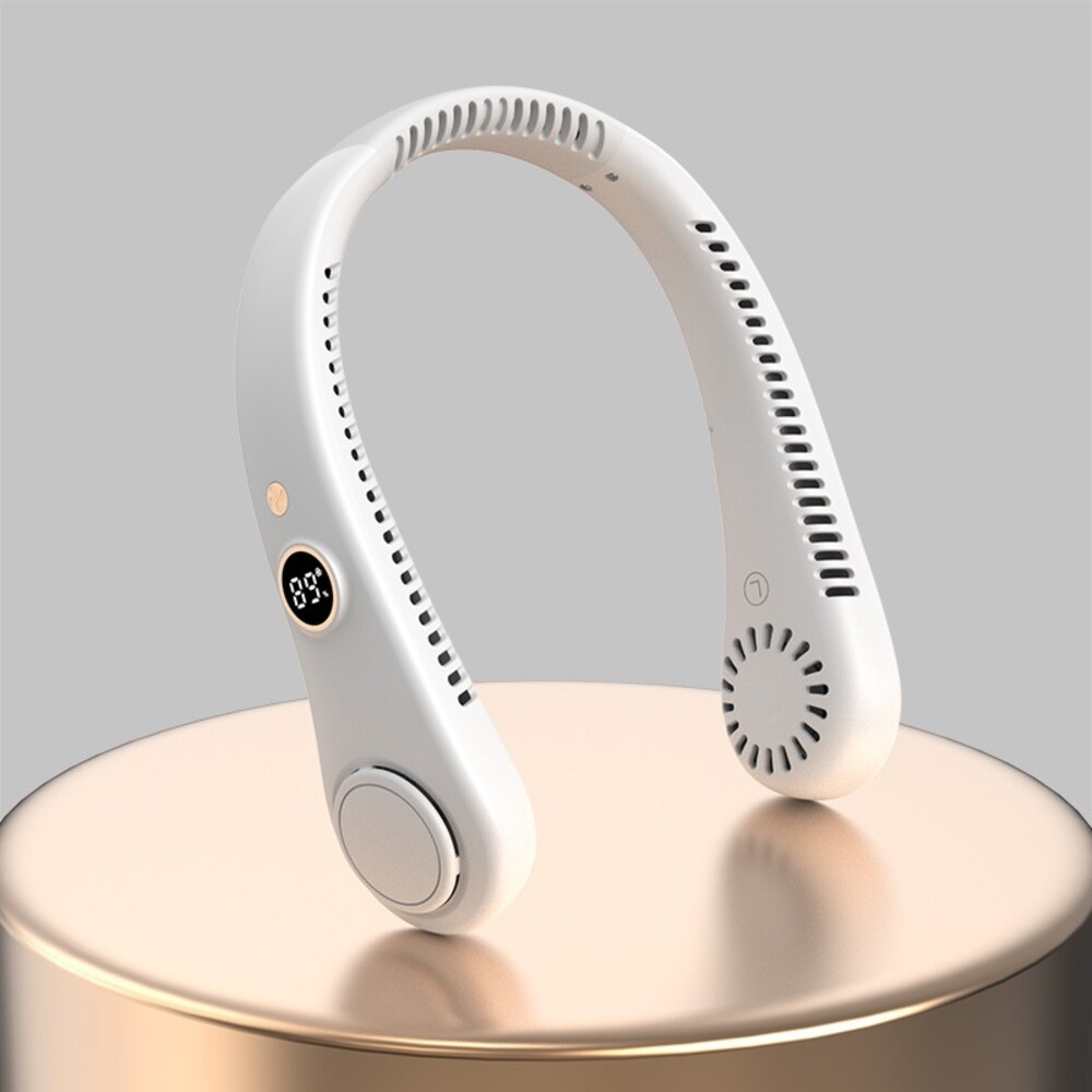 【實體店+發票】螢幕顯示無葉掛脖風扇 環頸風扇 運動風扇 戶外風扇 USB充電5小時超長續航 送禮-規格圖11