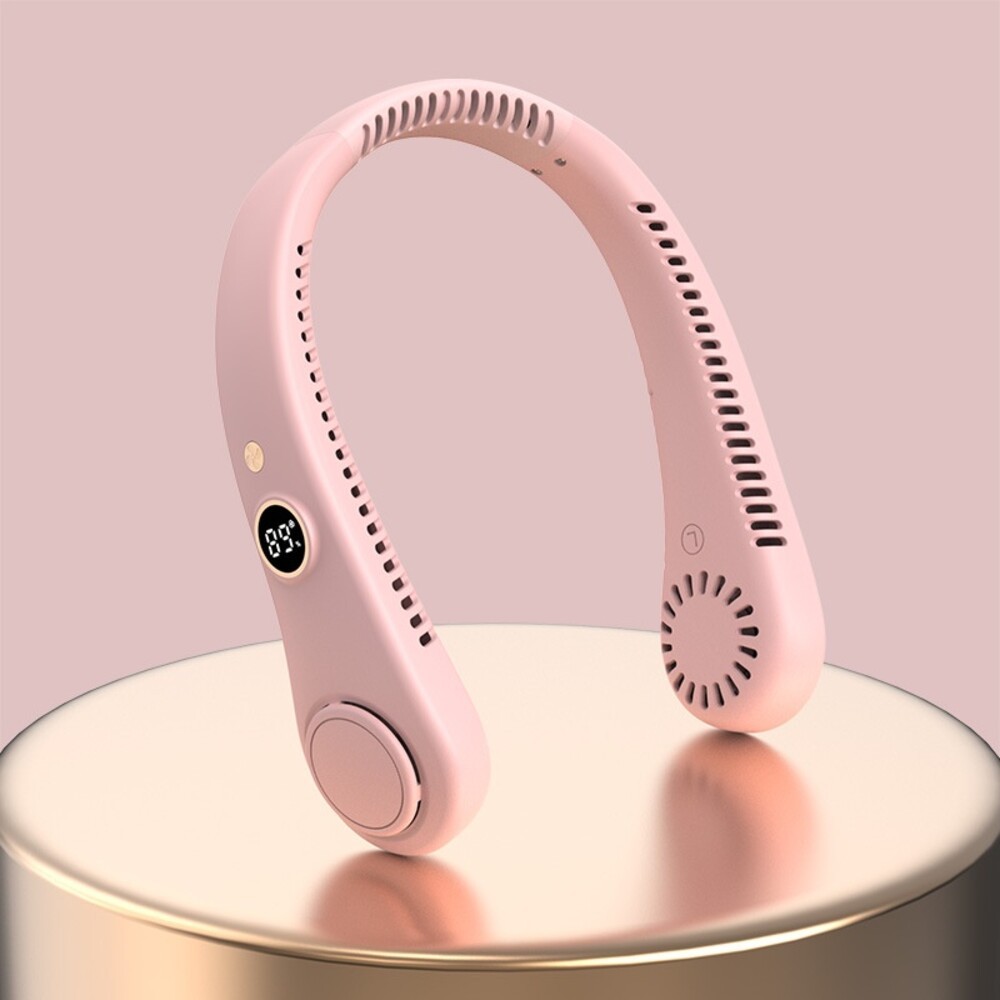 【實體店+發票】螢幕顯示無葉掛脖風扇 環頸風扇 運動風扇 戶外風扇 USB充電5小時超長續航 送禮-規格圖11