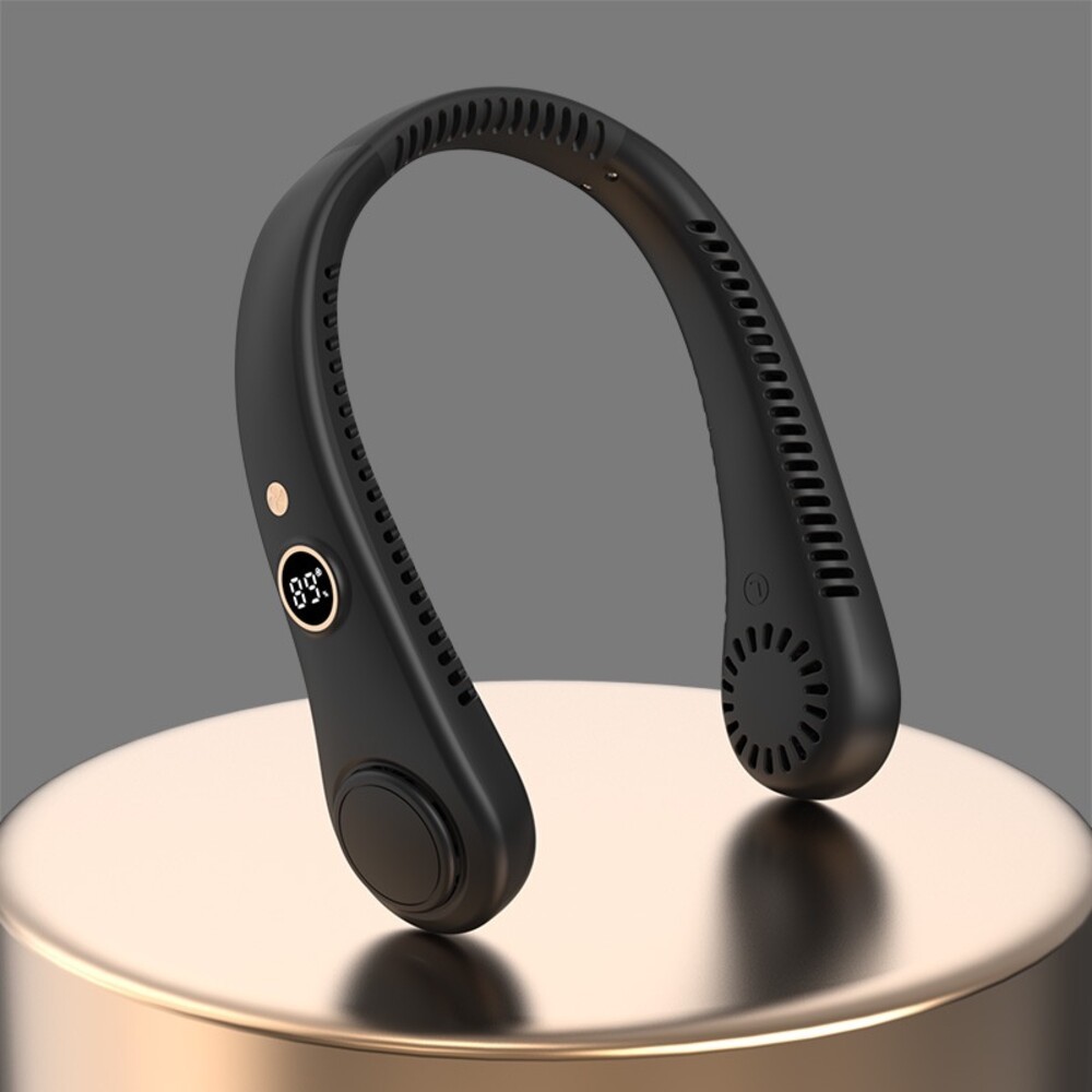 【實體店+發票】螢幕顯示無葉掛脖風扇 環頸風扇 運動風扇 戶外風扇 USB充電5小時超長續航 送禮-規格圖11