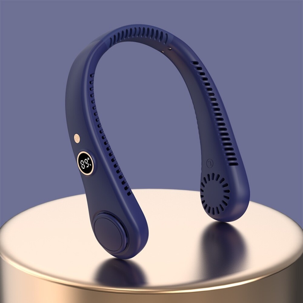 【實體店+發票】螢幕顯示無葉掛脖風扇 環頸風扇 運動風扇 戶外風扇 USB充電5小時超長續航 送禮-規格圖11