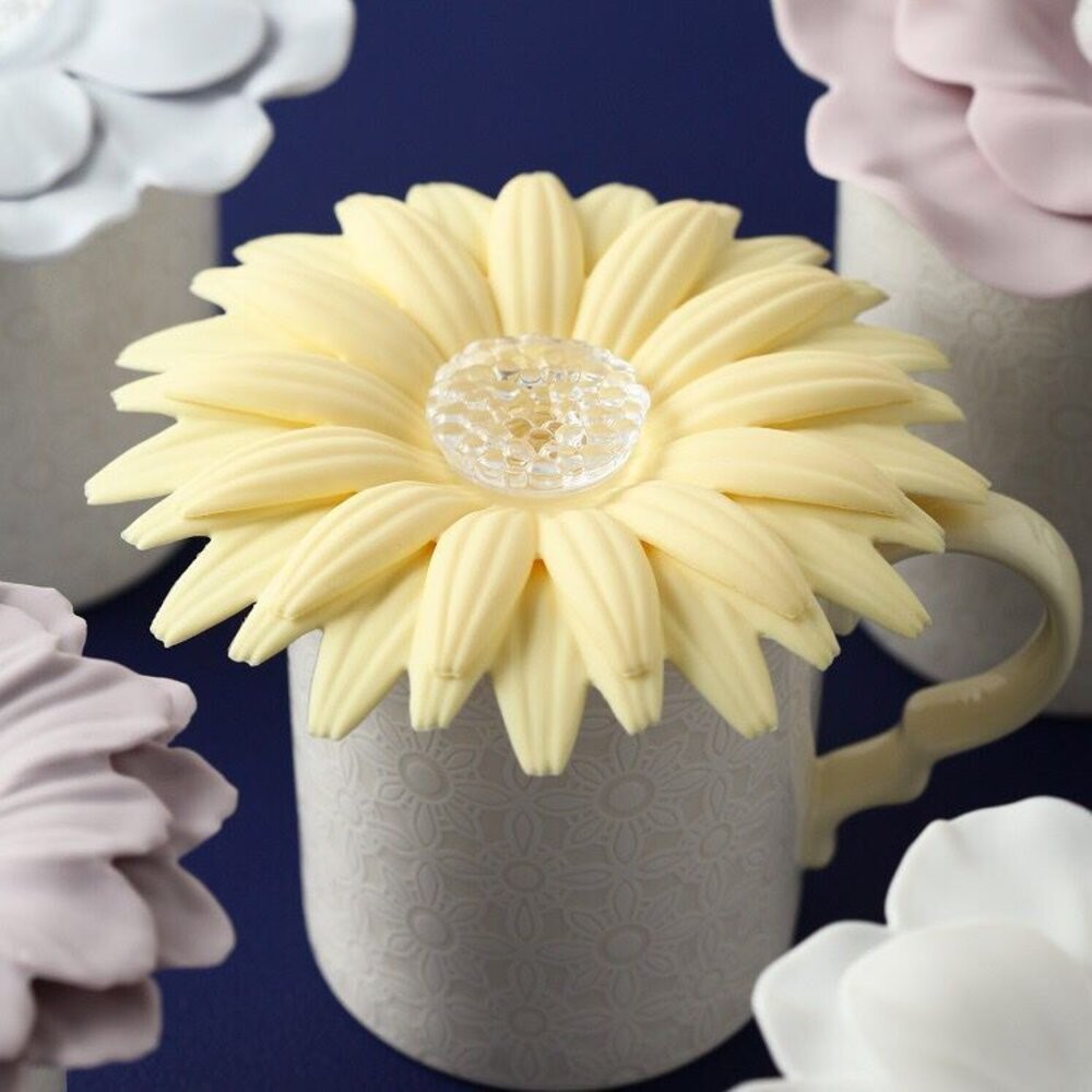 【實體店+發票】日式花瓣造型杯蓋 花朵造型杯蓋 日本秋冬新款 雛菊 櫻花 山茶花 蓮花 送禮-細節圖6