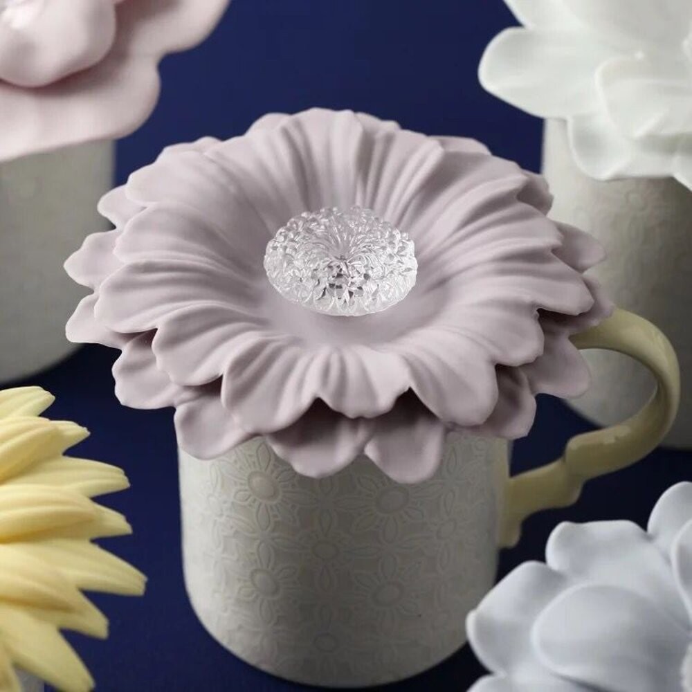 【實體店+發票】日式花瓣造型杯蓋 花朵造型杯蓋 日本秋冬新款 雛菊 櫻花 山茶花 蓮花 送禮-細節圖9