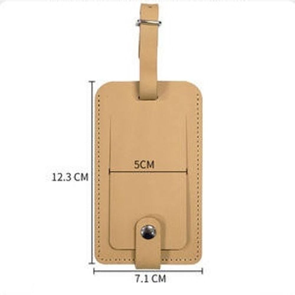 【實體店+發票】精緻真皮行李箱吊牌 牛皮行李吊牌 翻蓋防窺 行李箱托運防丟牌 頭層牛皮 真皮卡套 送禮-細節圖3
