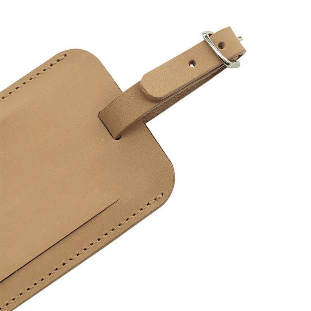 【實體店+發票】精緻真皮行李箱吊牌 牛皮行李吊牌 翻蓋防窺 行李箱托運防丟牌 頭層牛皮 真皮卡套 送禮-細節圖5