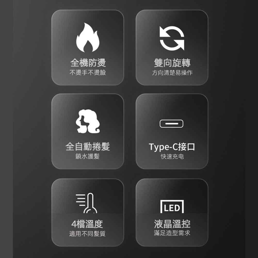 【實體店+發票】無線電動旋轉捲髮器 捲髮棒 無線USB充電 液晶智能 電動美髮器 送禮-細節圖7