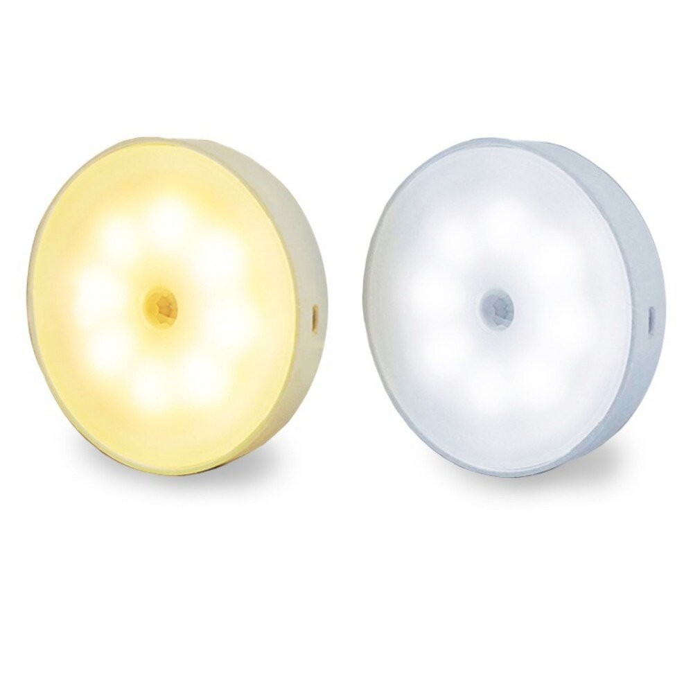 【實體店+發票】LED感應圓形小夜燈 嬰兒餵奶小夜燈 床頭燈 USB充電 磁吸夜燈 櫥櫃感應燈 送禮-細節圖9