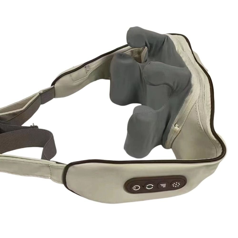 【實體店+發票】真人手感肩頸按摩器 斜方肌按摩 充電熱敷頸椎 仿生揉捏按摩披肩 6D3檔 送禮-細節圖2