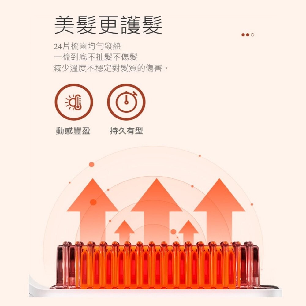 【實體店+發票】USB充電直髮梳 負離子直髮梳 無線直髮梳 迷你捲髮棒 直捲兩用造型梳 送禮-細節圖8