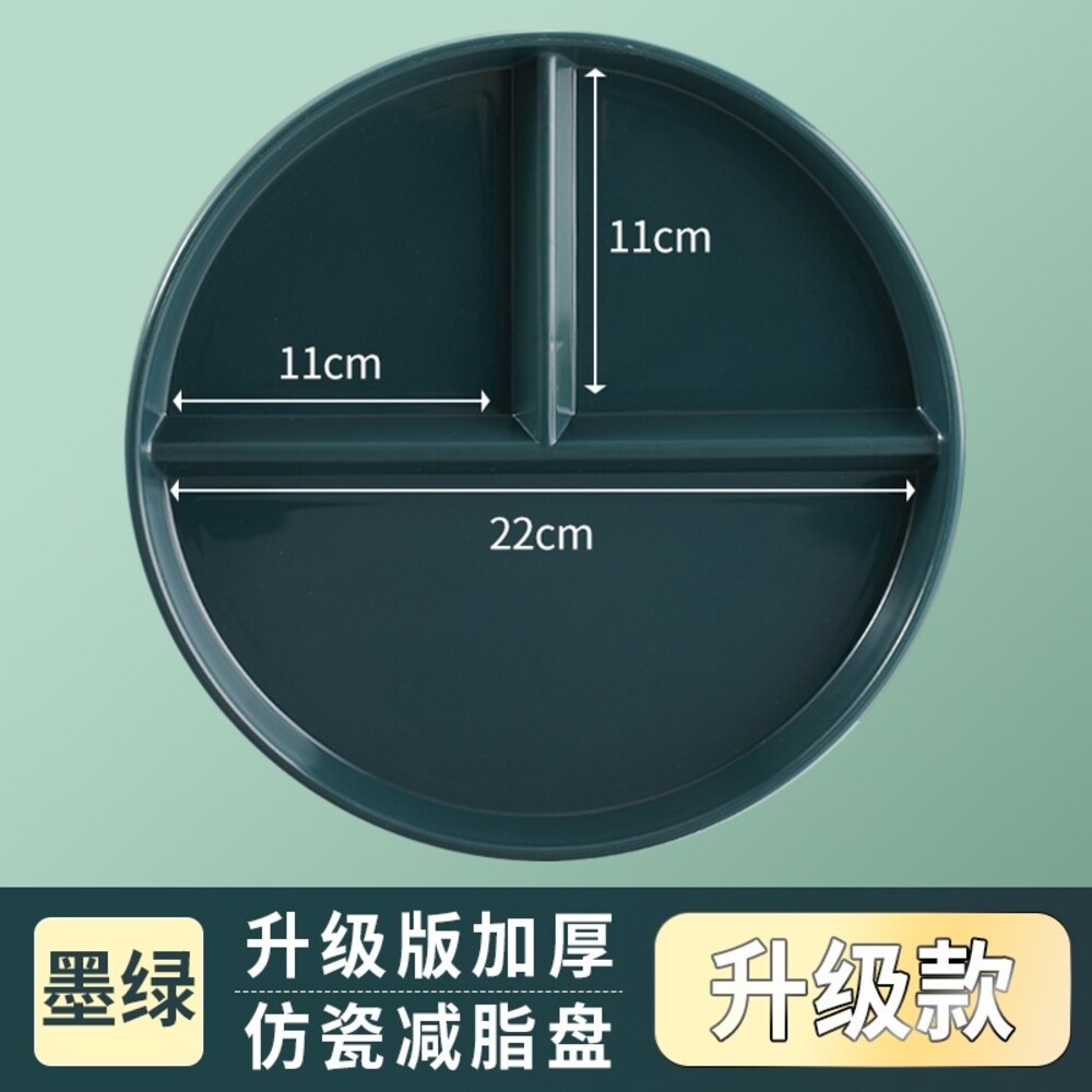 【台北士林*店面】211分格餐盤 微低碳 平衡餐盤 健康餐盤 減脂餐盤 早餐盤 餐具 三格餐盤 盤子 送禮-規格圖7