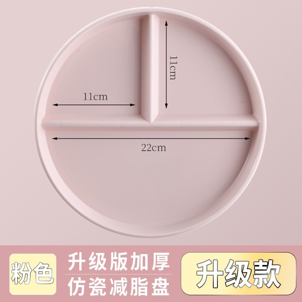 【台北士林*店面】211分格餐盤 微低碳 平衡餐盤 健康餐盤 減脂餐盤 早餐盤 餐具 三格餐盤 盤子 送禮-規格圖7