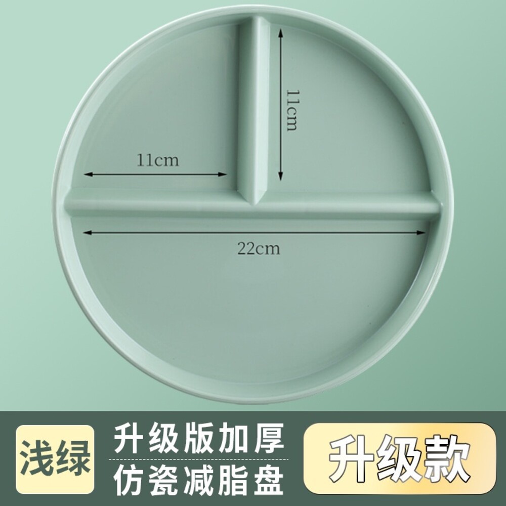 【台北士林*店面】211分格餐盤 微低碳 平衡餐盤 健康餐盤 減脂餐盤 早餐盤 餐具 三格餐盤 盤子 送禮-規格圖7