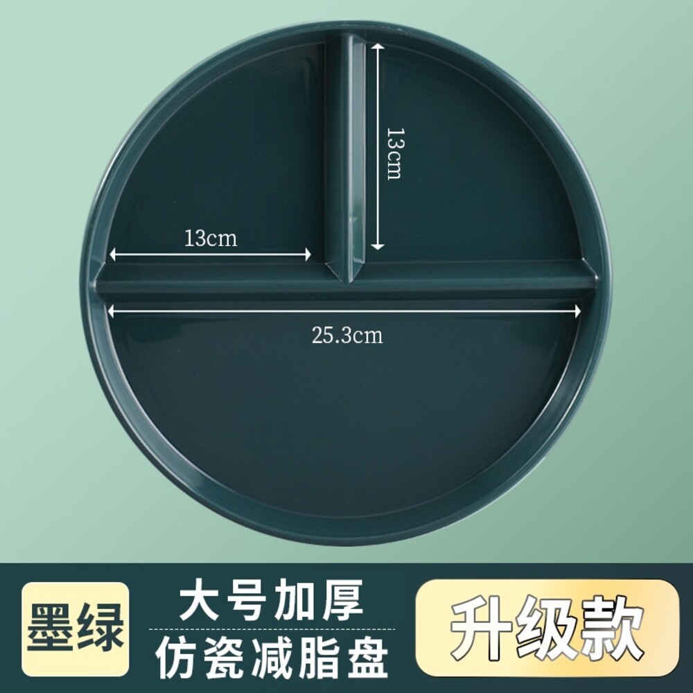 【台北士林*店面】211分格餐盤 微低碳 平衡餐盤 健康餐盤 減脂餐盤 早餐盤 餐具 三格餐盤 盤子 送禮-規格圖7