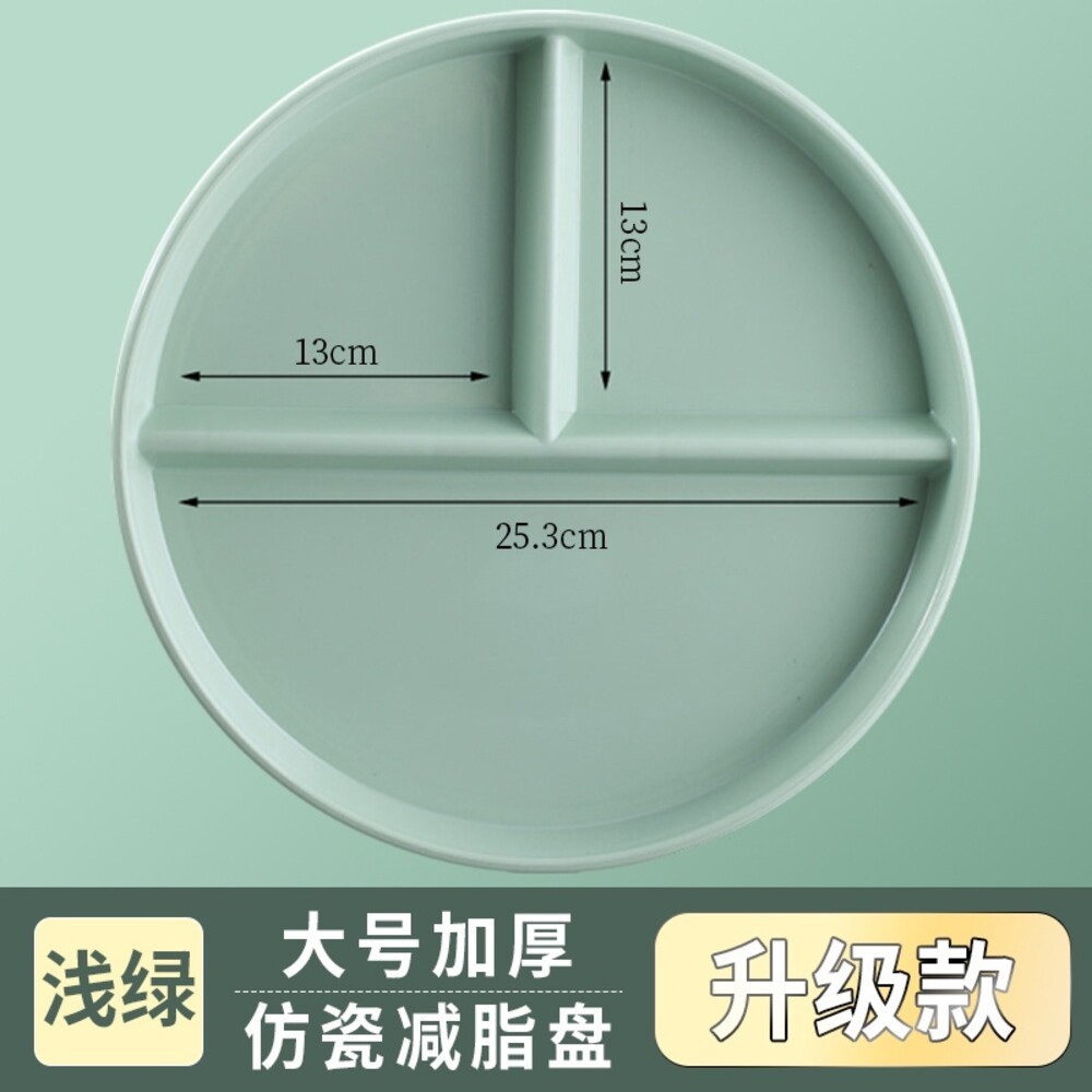 【台北士林*店面】211分格餐盤 微低碳 平衡餐盤 健康餐盤 減脂餐盤 早餐盤 餐具 三格餐盤 盤子 送禮-規格圖7